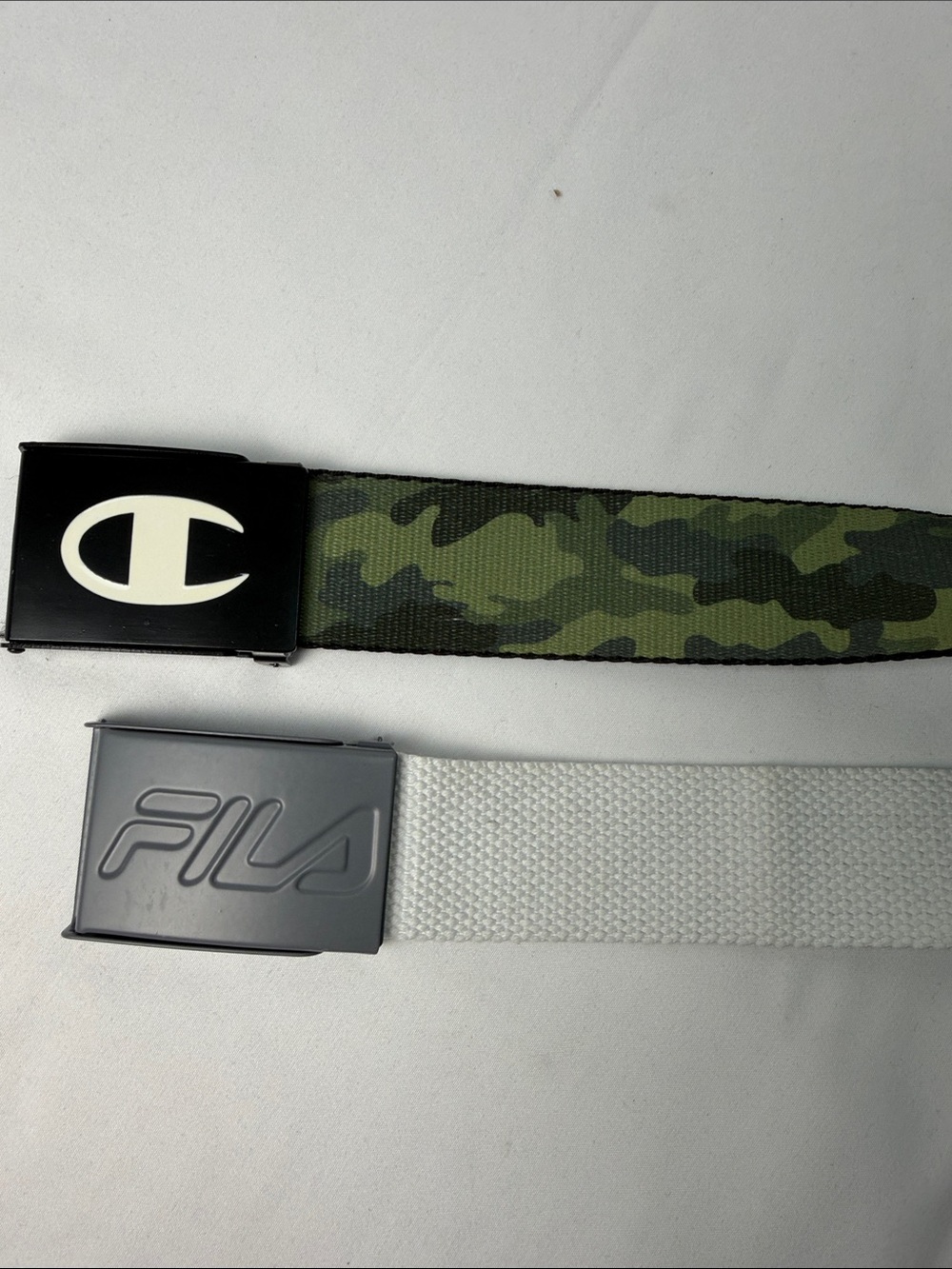 Champion Black and White Striped Webbing‎ Belt